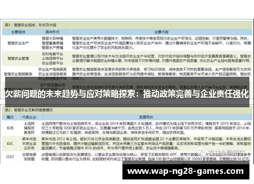 欠薪问题的未来趋势与应对策略探索：推动政策完善与企业责任强化